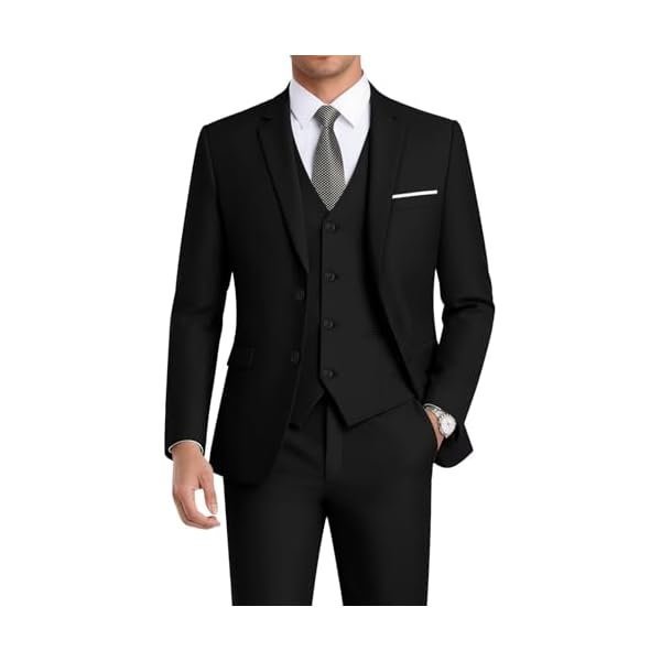 Two-Button Slim Three-Piece Suit