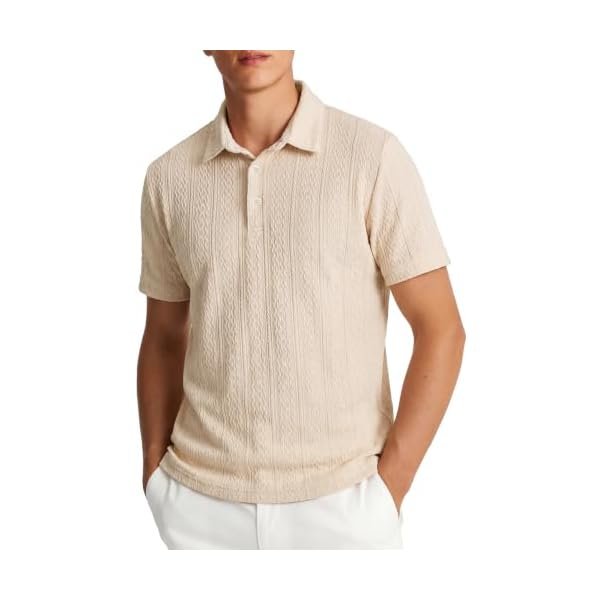 Textured Knit Short-Sleeve Polo