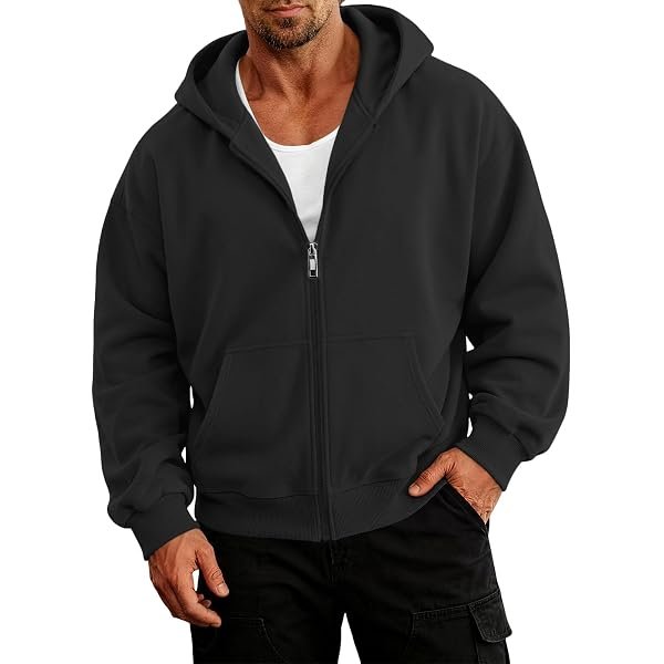 Oversized Zip-Up Fleece Hoodie